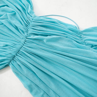 Draped Asymmetric One-Shoulder Mini Dress