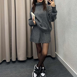 Cozy Wool Blend Sweater & Skirt Set