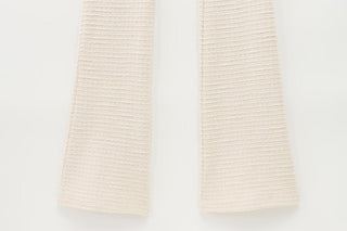 Elegant Bow Cardigan & Flared Pants Set