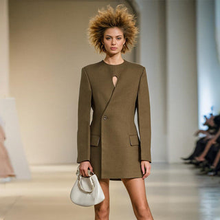 Chic Long Sleeve Suit Jacket Dress