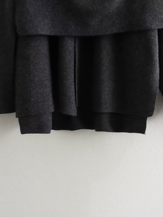 Short Knitted Jacket with Built-In Scarf - Cozy & Stylish Layer