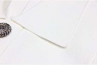Classic Short Sleeve Polo Button-Up Knitted Mini Dress