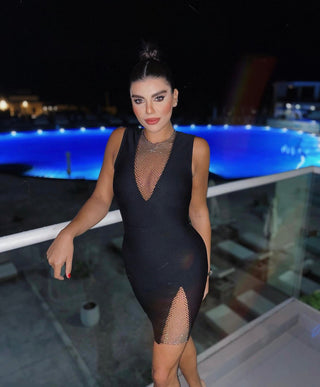 Joy Bandage Mesh Mini Dress