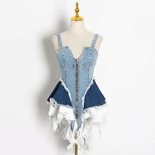 Dayana Sleeveless Denim Mini Dress