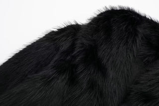 Luxe Black Faux Fur Short Jacket