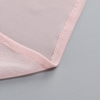 Draped One-Shoulder Mesh Long Gown