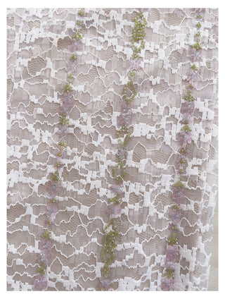 Embellished Lace Halter Midi Dress