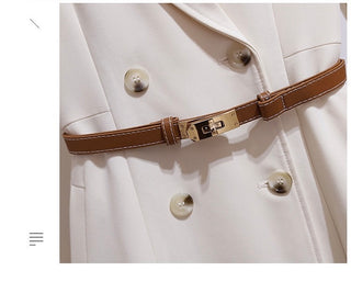 Double-Breasted Belted Midi Coat Dress