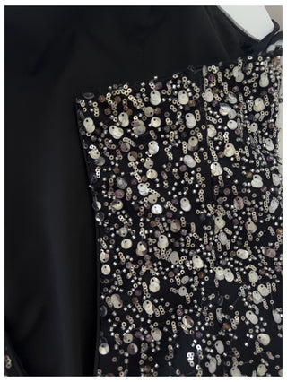 Crystal Embellished Halter Mini Dress