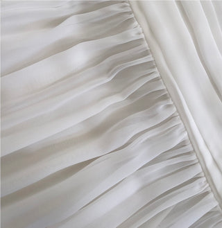 Ruched Chiffon Maxi Dress with Spaghetti Straps