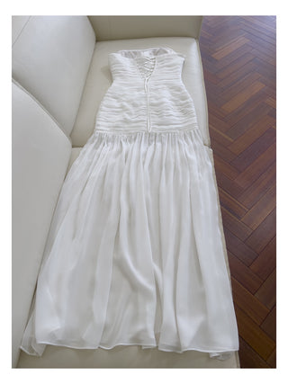 Ruched Chiffon Maxi Dress with Spaghetti Straps