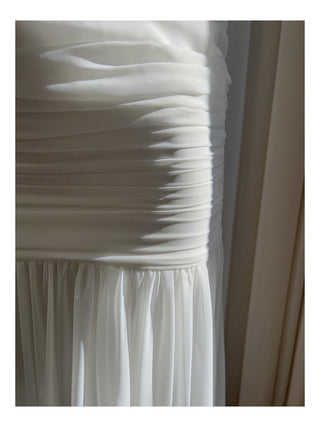 Ruched Chiffon Maxi Dress with Spaghetti Straps