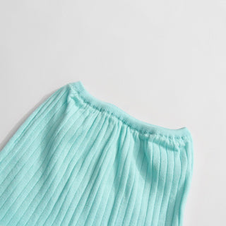Mint Ribbed Strapless Maxi Dress – Side Slit Knit