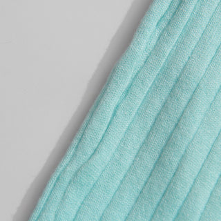 Mint Ribbed Strapless Maxi Dress – Side Slit Knit