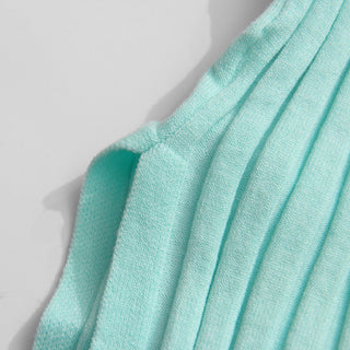 Mint Ribbed Strapless Maxi Dress – Side Slit Knit