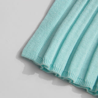Mint Ribbed Strapless Maxi Dress – Side Slit Knit