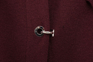 Classic Wool Cape Coat with Metal Hook Closure