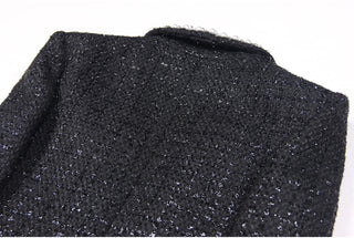 Tweed Cropped Jacket with Jewel Embellishments and Pearl Trim
