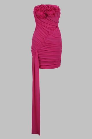 Dalia Elegant Flower Bandage Mini Dress