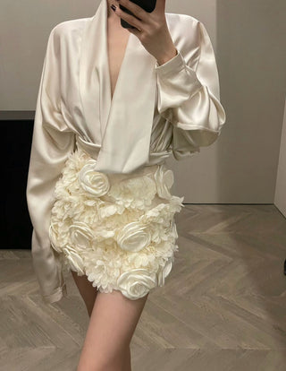 Floral Embellished Mini Skirt