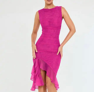 Robin Backless Rushes Midi dress