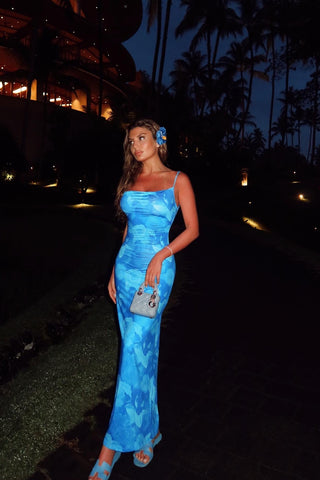 Aqua Breeze Sleeveless Long Dress