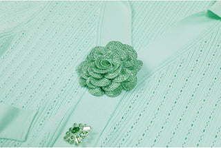 Peplum Knit Midi Dress