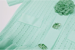 Peplum Knit Midi Dress