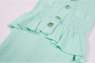 Peplum Knit Midi Dress