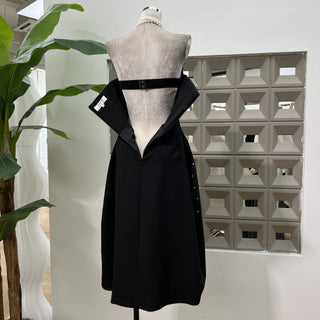 Pearl & Crystal Strapless Midi Dress