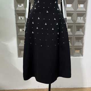 Pearl & Crystal Strapless Midi Dress