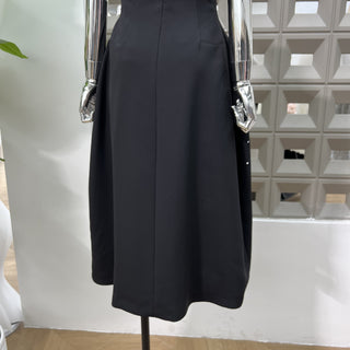 Pearl & Crystal Strapless Midi Dress