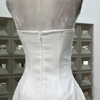 Pearl & Crystal Strapless Midi Dress