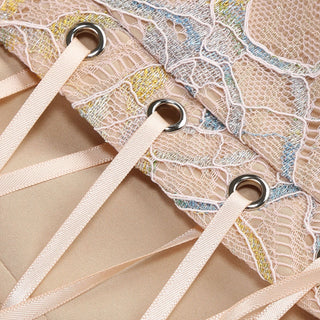 Elegant Black Lace Strapless Corset Long Dress with Sheer Fishtail Skirt and Matching Opera Gloves