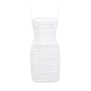 Liana Sleeveless Mesh Bandage  Mini Dress