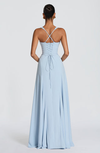 Ruched Sweetheart Corset Long Dress – Lace-Up Back Evening Dress