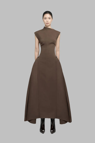 Elegant Sleeveless Asymmetrical Long Dress