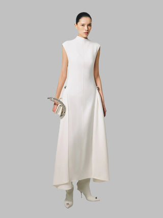 Elegant Sleeveless Asymmetrical Long Dress