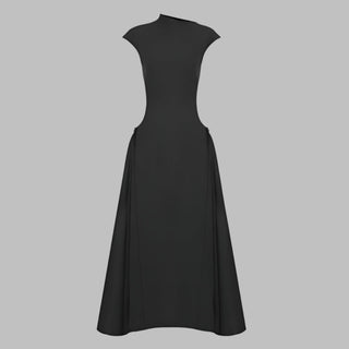 Elegant Sleeveless Asymmetrical Long Dress