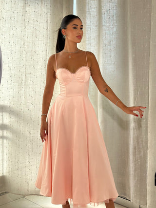 Graceful Suspender Sleeveless Long Dress