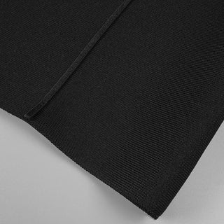 Black Bandage Midi Dress – Sleeveless Halter Cross-Strap Cutout Design