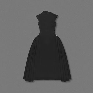 Elegant Sleeveless Asymmetrical Long Dress