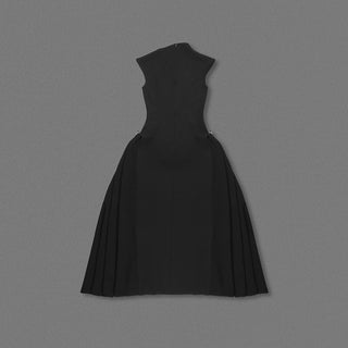 Elegant Sleeveless Asymmetrical Long Dress
