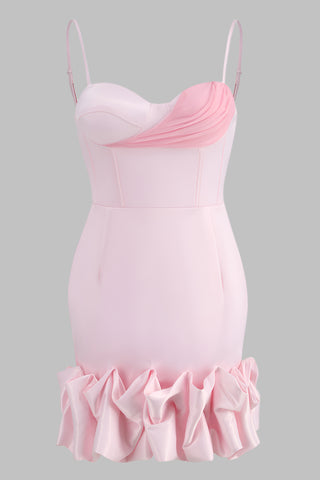 Melisa  Sleeveless Backless Satin Mini Dress