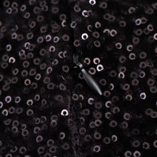 Sparkling Black Sleeveless Sequin Mini Dress