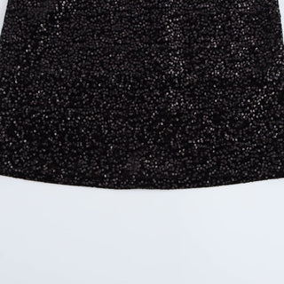 Sparkling Black Sleeveless Sequin Mini Dress