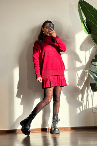 Cozy Wool Blend Sweater & Skirt Set