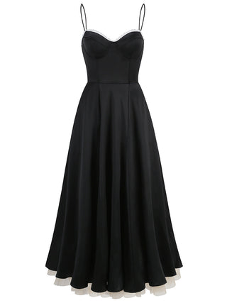 Graceful Suspender Sleeveless Long Dress