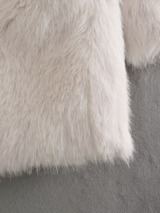Midi Faux Fur Coat - Luxurious Warmth and Elegance