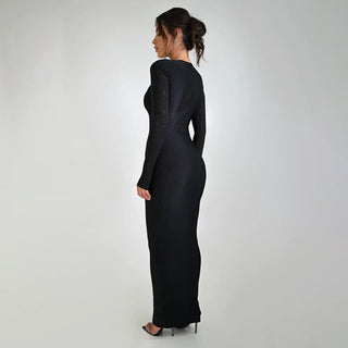 Starry Night Sparkle  Splicing Long Dress